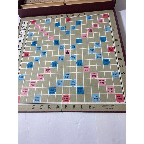 1976 SELCHOW & RIGHTER "SCRABBLE" Crossword Board Game - Picture 4 of 11